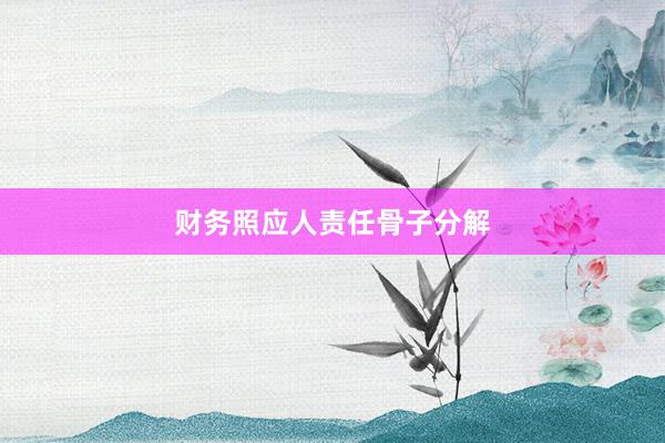 财务照应人责任骨子分解